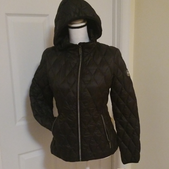 SALE! Michael Kors Packable Down Jacket Hood XS S - Picture 3 of 8